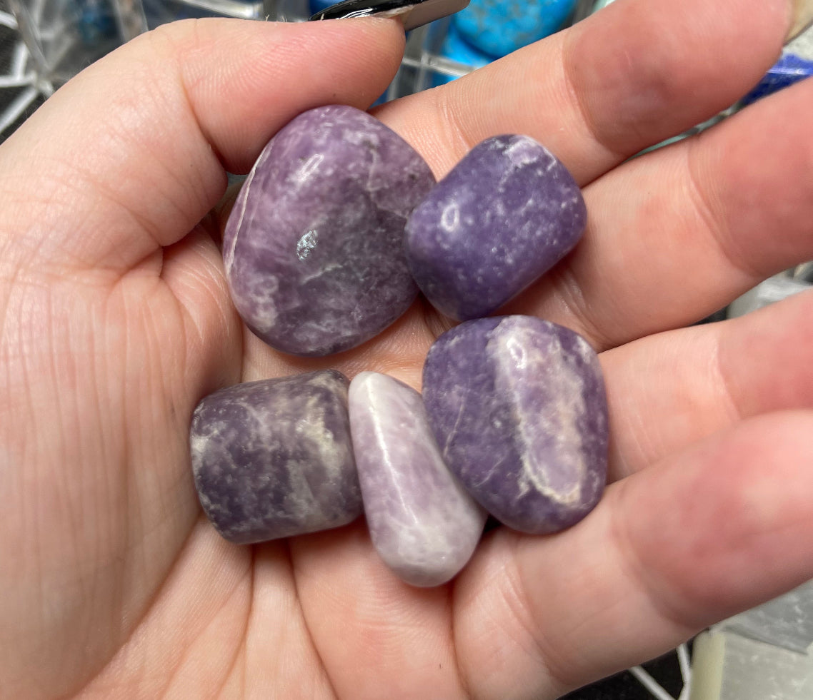 Lepidolite Tumbles