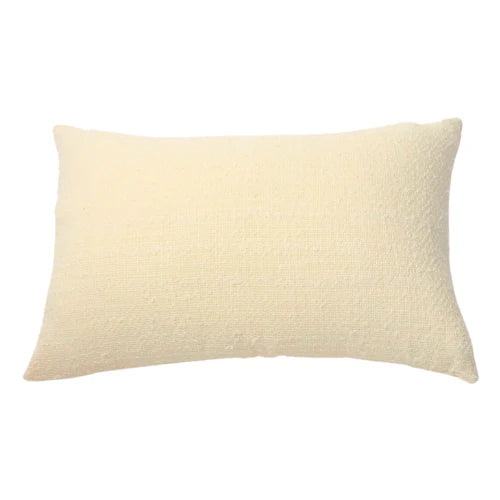 long white shimmery throw pillow 