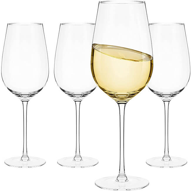 Crystal Square Wine Glasses 4 pack 17oz - Elixir Glassware