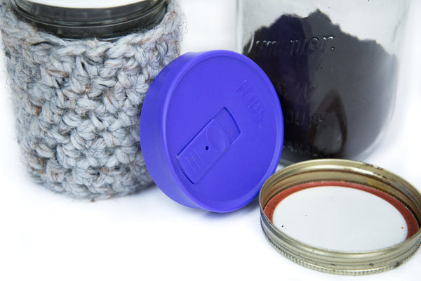 mason jar coffee cozy and intelligent lid