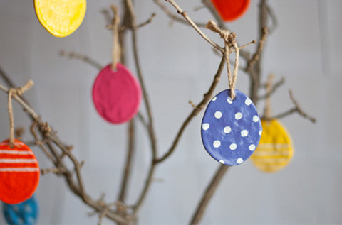 easy DIY salt dough Easter egg ornaments from Design Mom