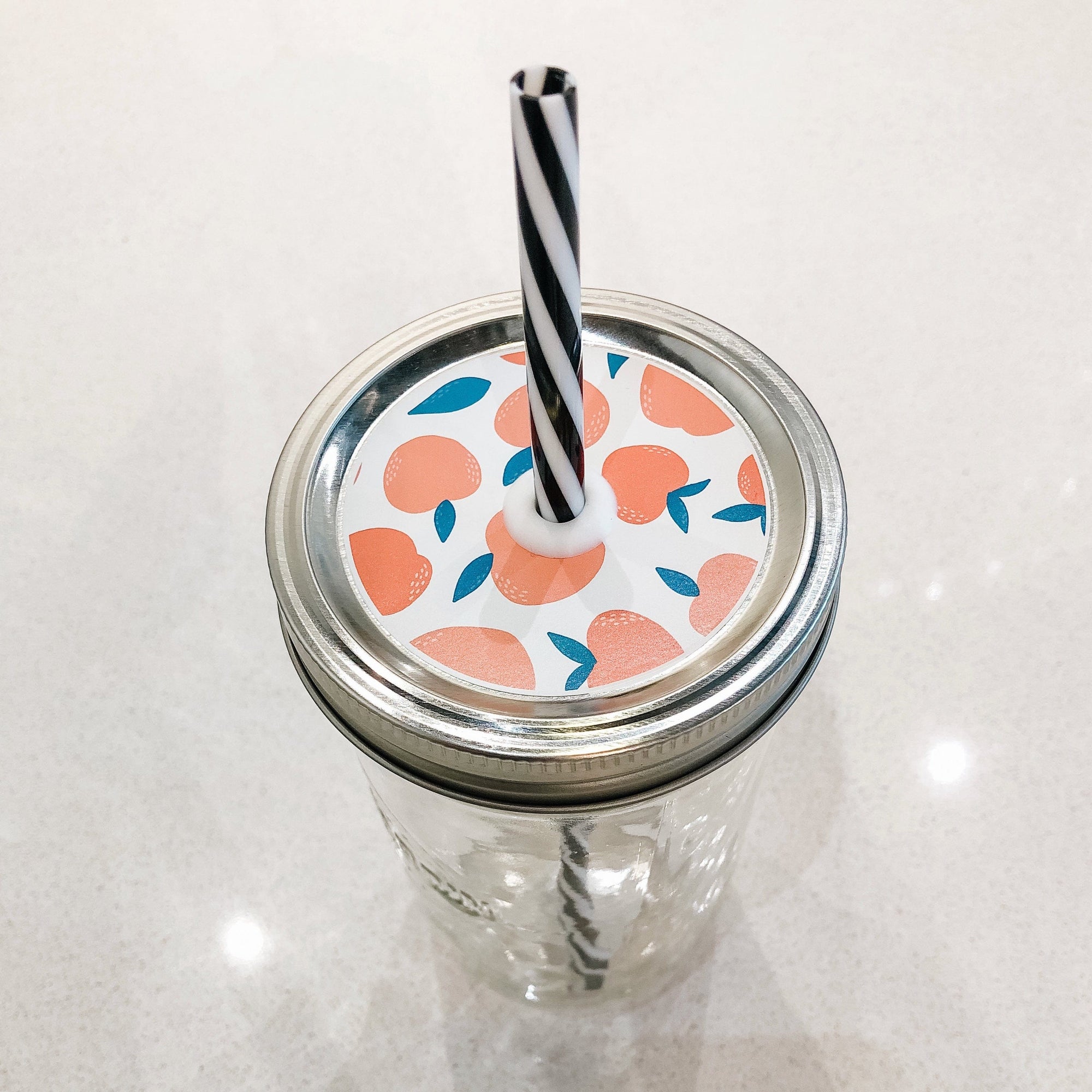 Palisade Peach Passion - Peach Mason Jar Straw Lid - Mason Jar Merchant