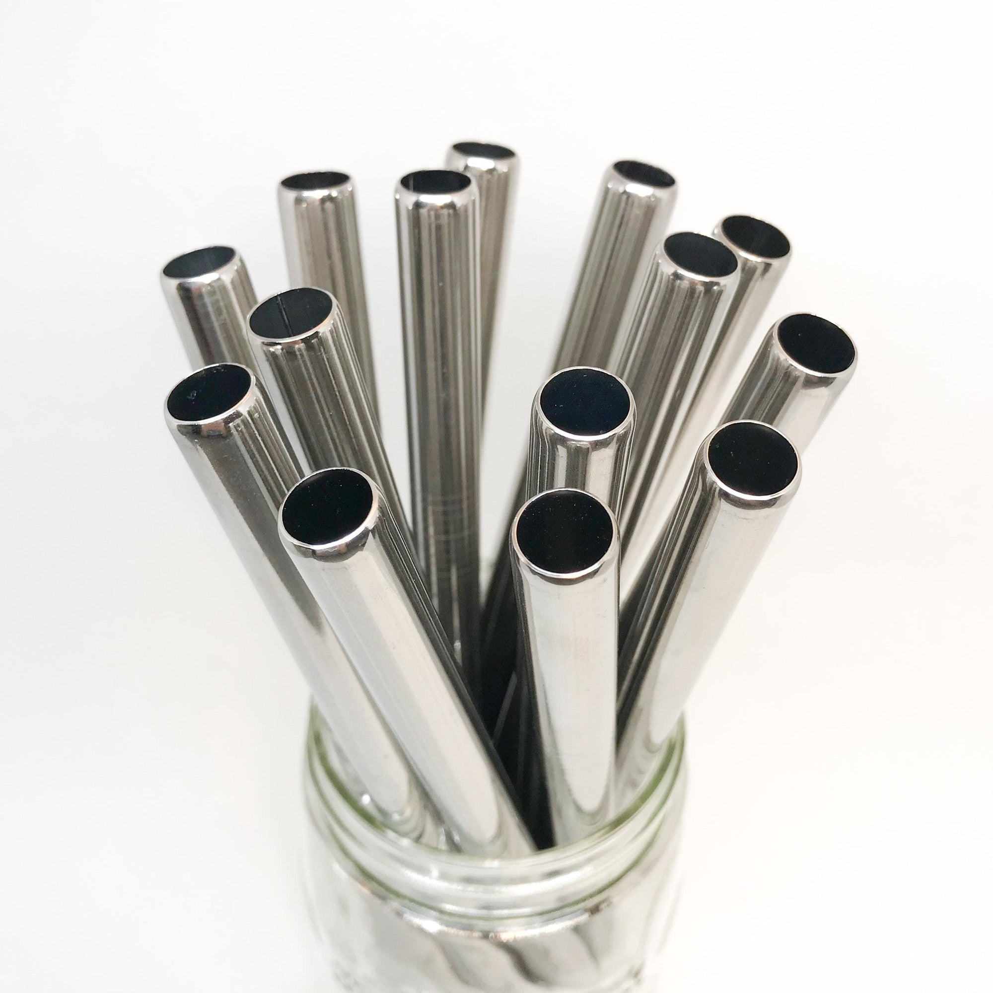 Silver Thick Metal Straws (8mm, straight) – For Earth's Sake