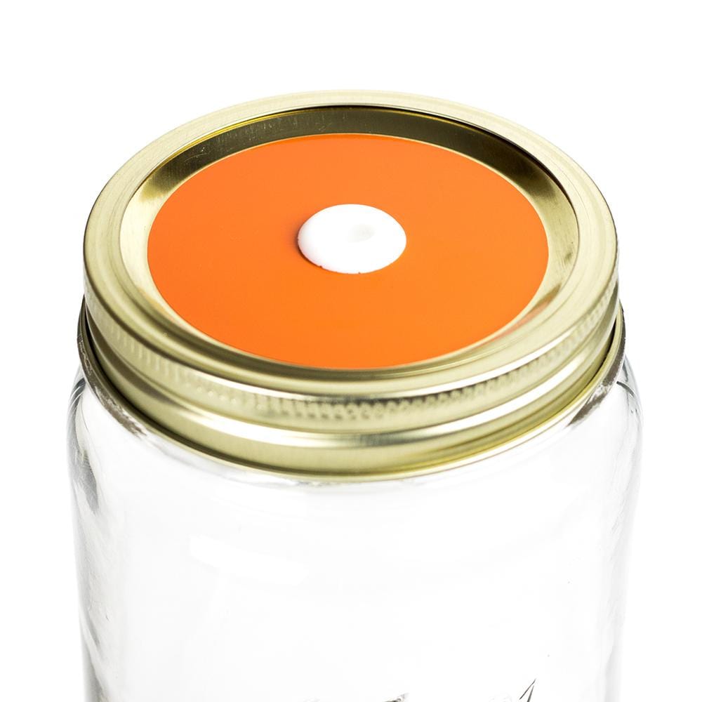 Silicone Mason Jar Lids with stainless steel band - GlassSipper