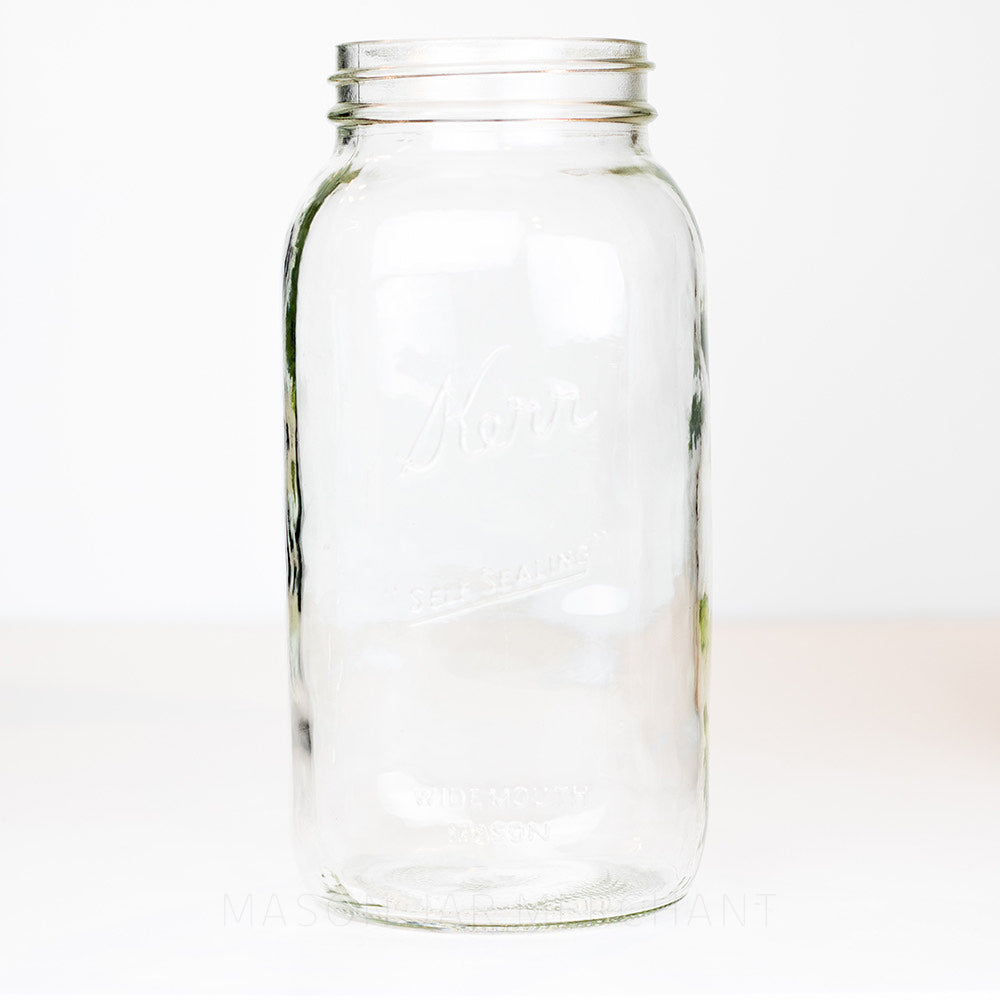 Kerr 8oz Clear Glass Wide Mouth Mason Jars (Silver Vacuum Seal Lid) - 12/Case, Clear Type III 86 mm