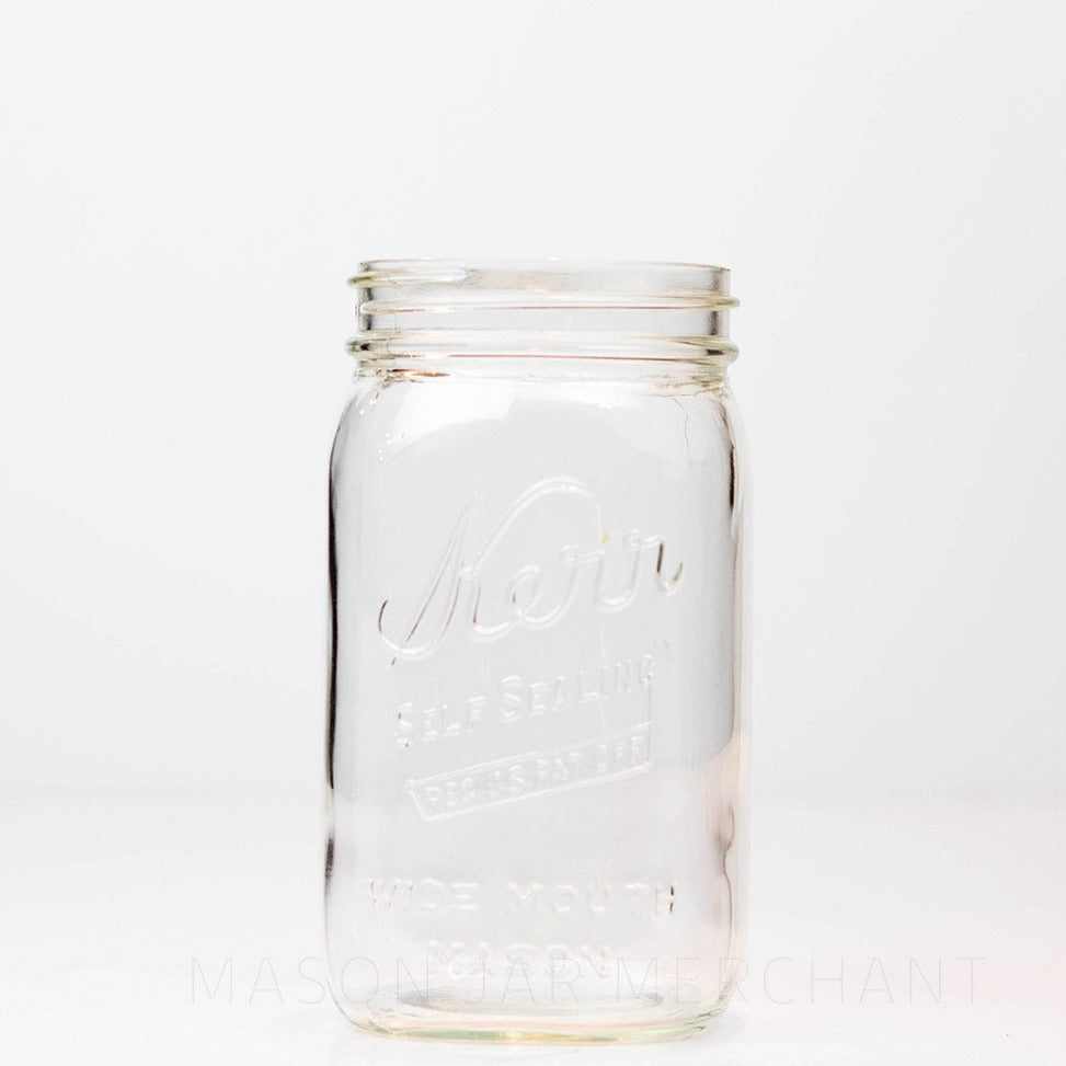 Kerr 8oz Clear Glass Wide Mouth Mason Jars (Silver Vacuum Seal Lid) - 12/Case, Clear Type III 86 mm