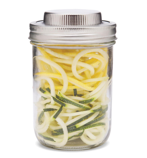 Stainless Steel Juicing Lid for Wide Mouth Mason Jars With Attached Ri