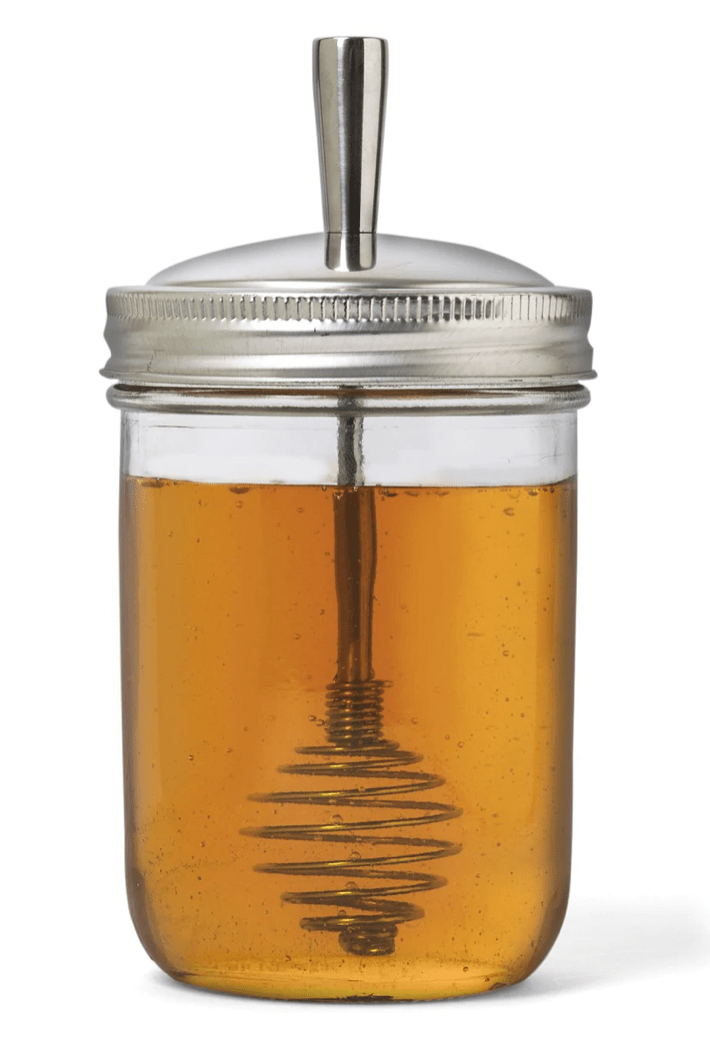 Mason Jar Glass Citrus Juicer with Stainless Steel Seal Lid 3Piece Glavers Original Mason Glass 33.8 oz. Canning Jar with Reamer and Lid Lemon