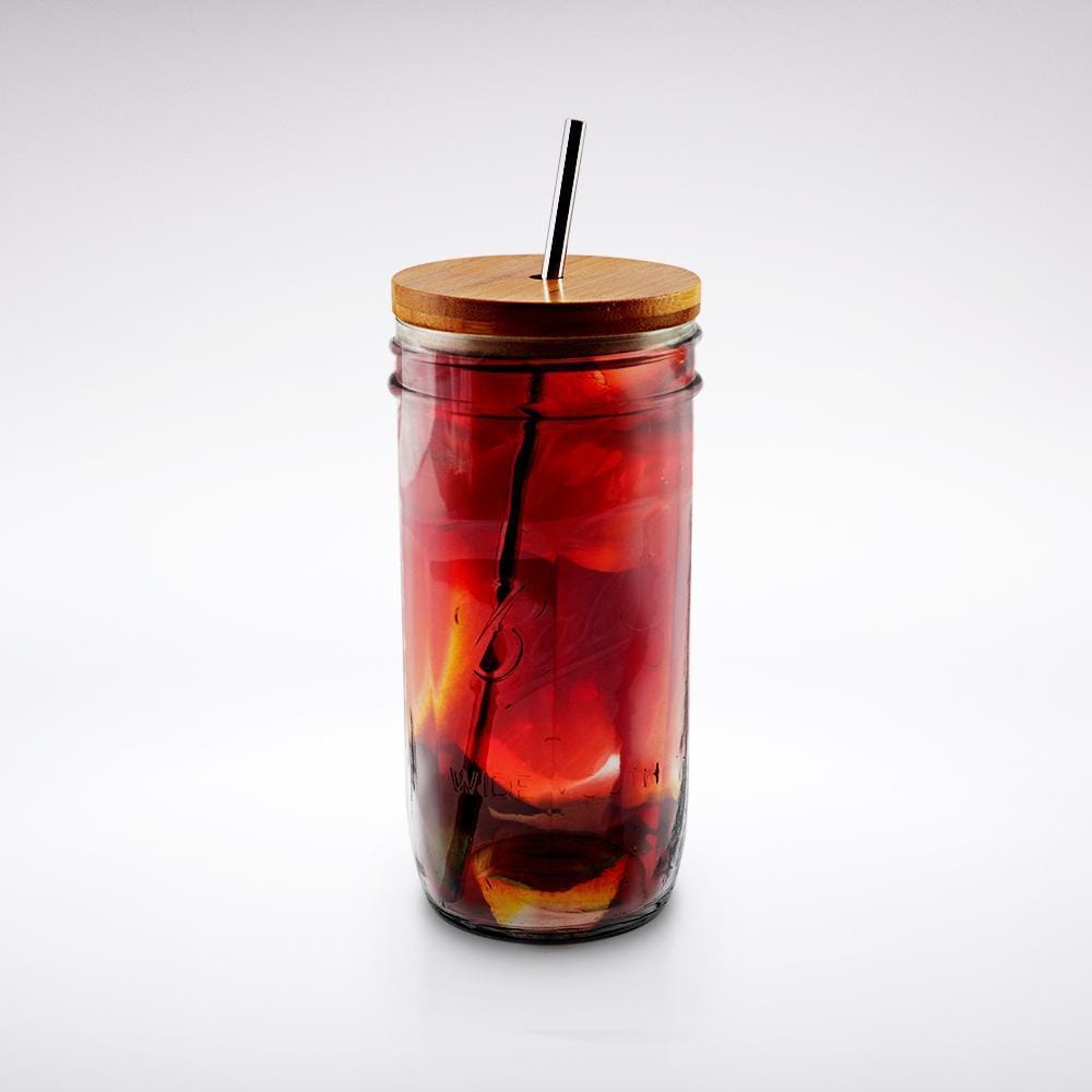 'Classic Bamboo Tumbler' - Mason Jar Straw Lid – Mason Jar Merchant