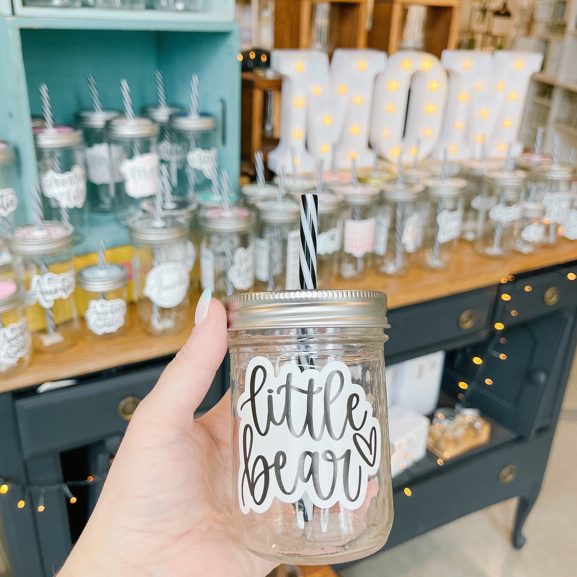 Mason Jar blender, white