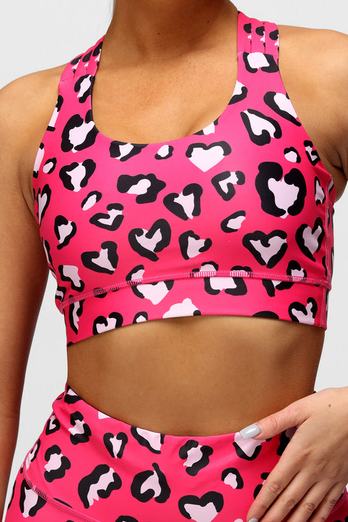 Core Cross Back Sports Bra - Leopard – Ful:Ki Activewear