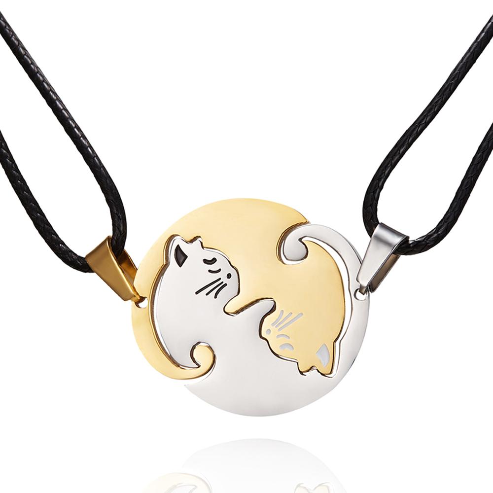 Yin Yang Cat Pendant Necklace