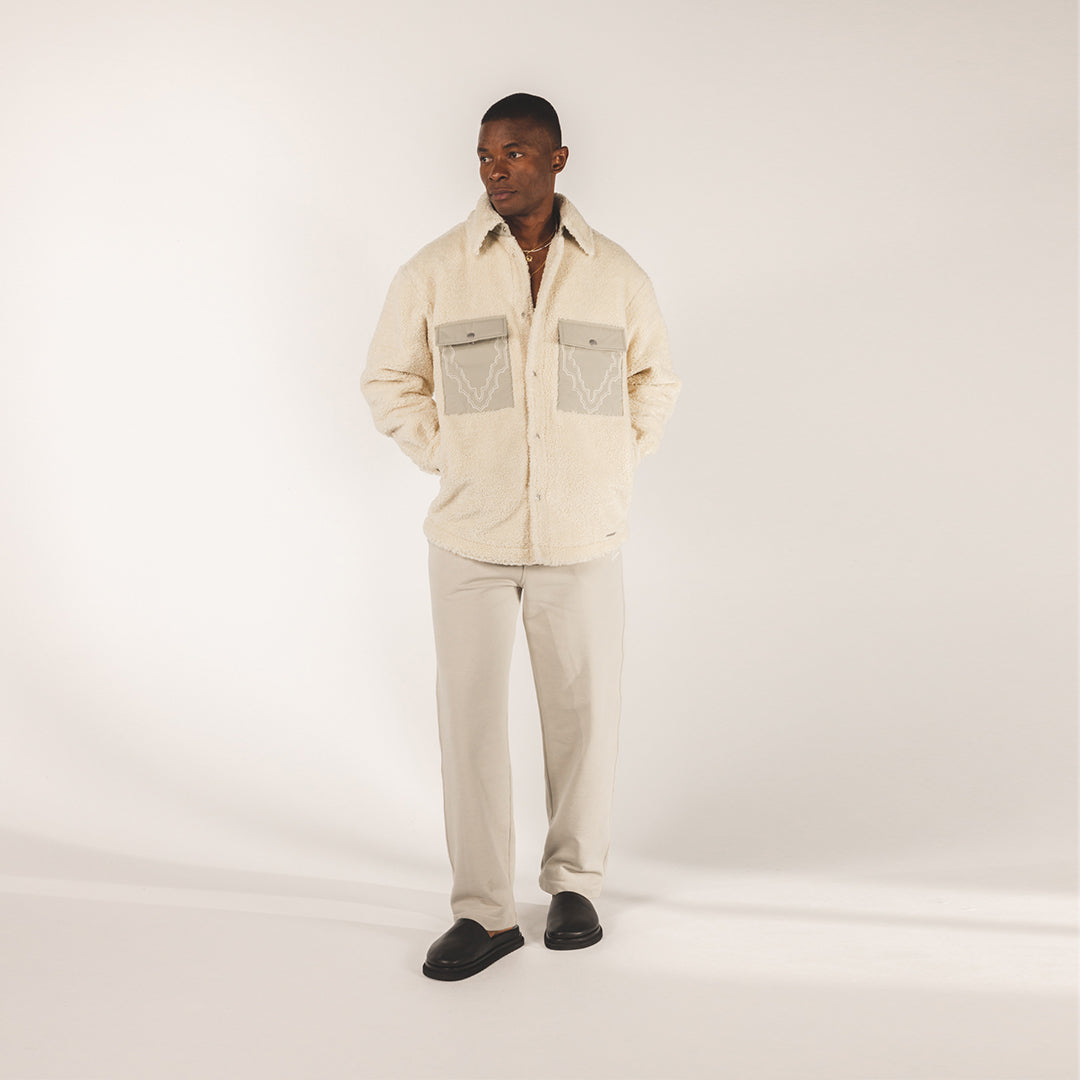Johnny Embroidered Sherpa Overshirt