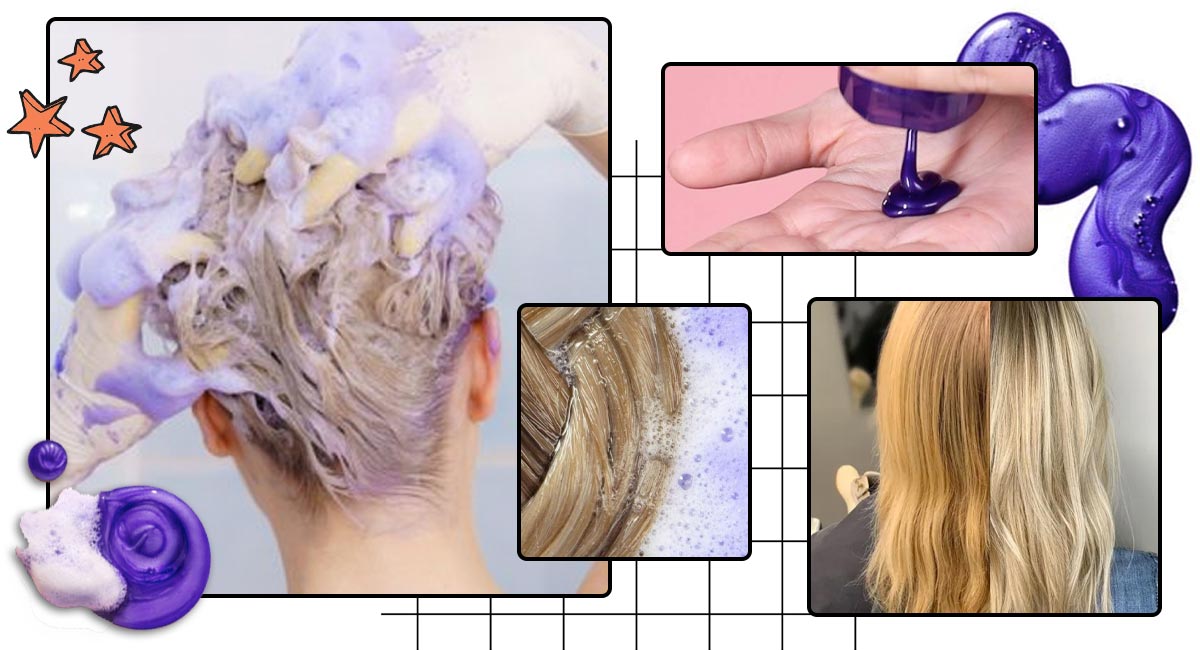 purple shampoo collage