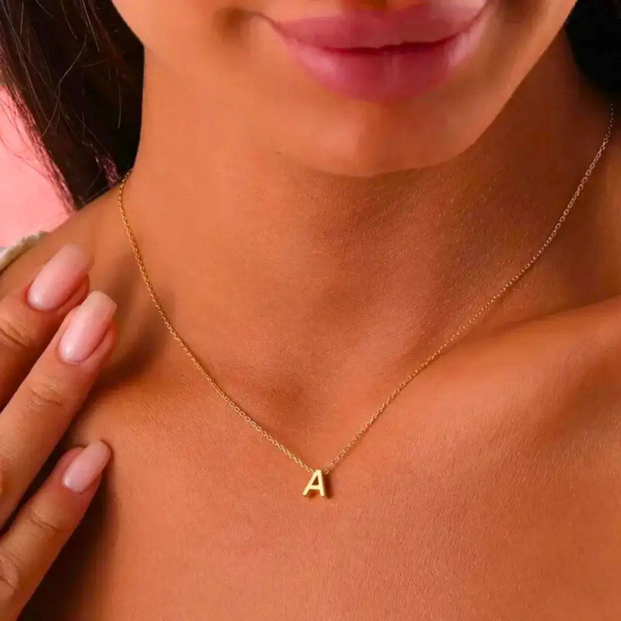 Women's Letter Name Gold Necklace | JEWILIO
