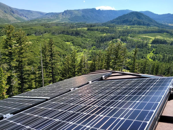 Solar array on off-grid power system Montana