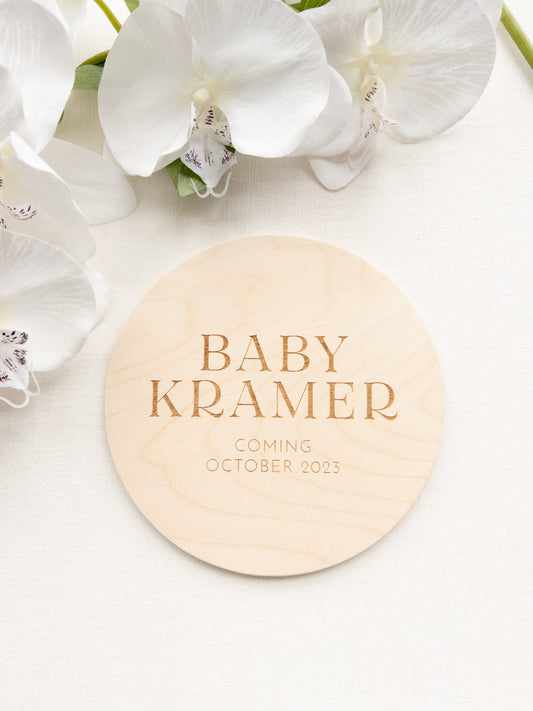 Baby Coming Soon Sign - Pregnancy Announcement– Alabaster Baby