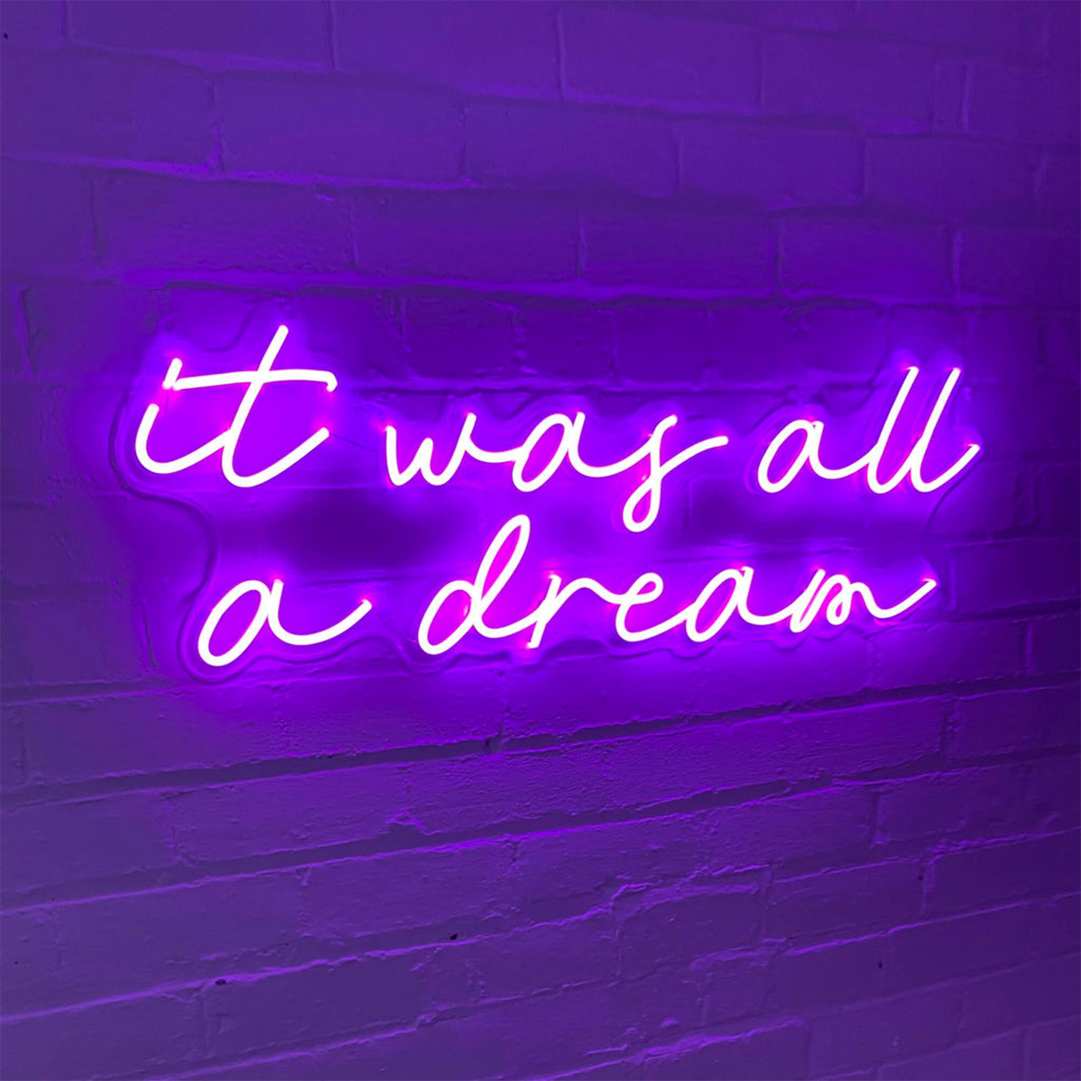 it was all a dream neon light