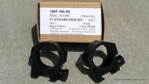 Badger 30mm Standard Rings .823"