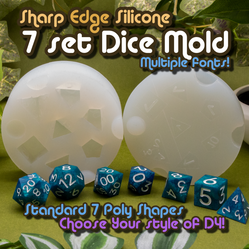 D6 Dice Mold- Multiple Size & Font Options – DruidDice