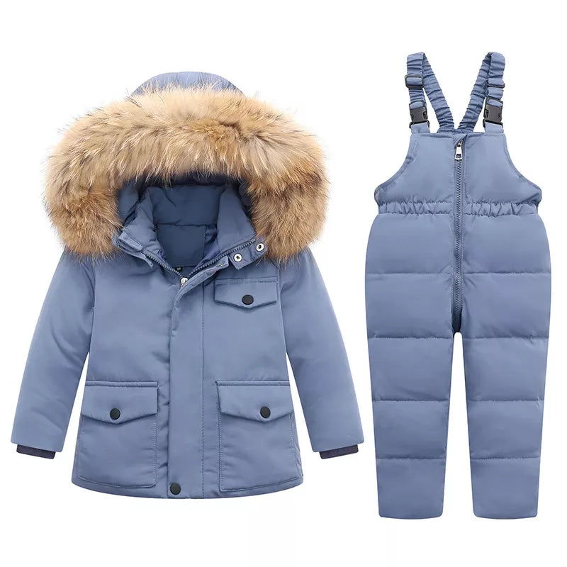 Winter Fur Hooded Kid's Parka