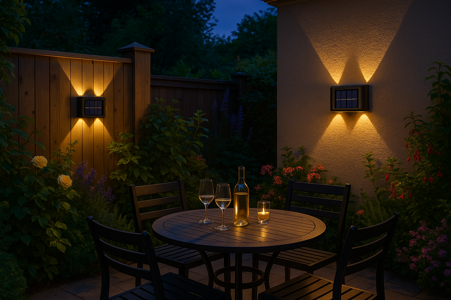 2-Pack Solar Wall Lights – Outdoor Waterproof Up & Down Fence Lamps