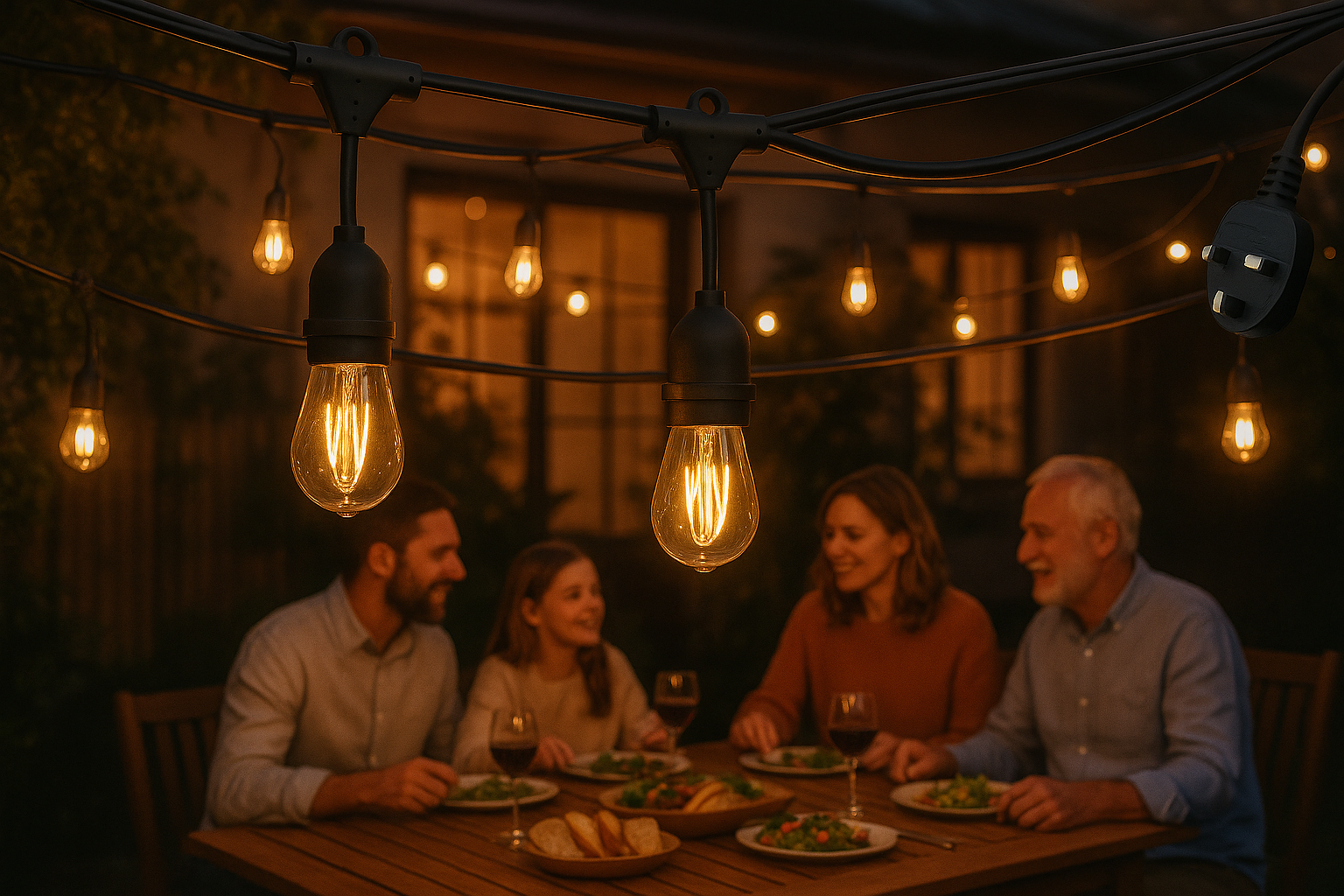 30M Festoon Lights Heavy Duty With 30 LED Bulbs