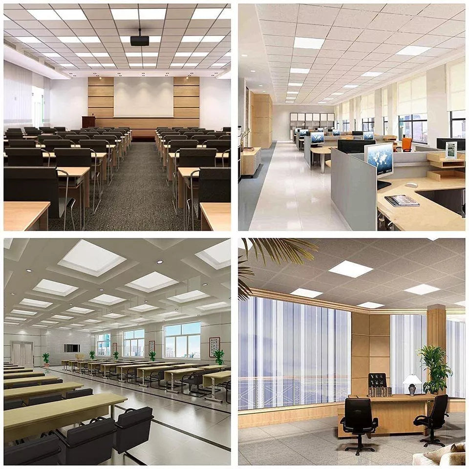 Bright Source 1200 x 600mm 72w Recessed Backlit Ceiling Tile Panel Light, 4000K Cool White, 6300lm, Includes LED Driver, Low Glare UGR <19, Flicker Free