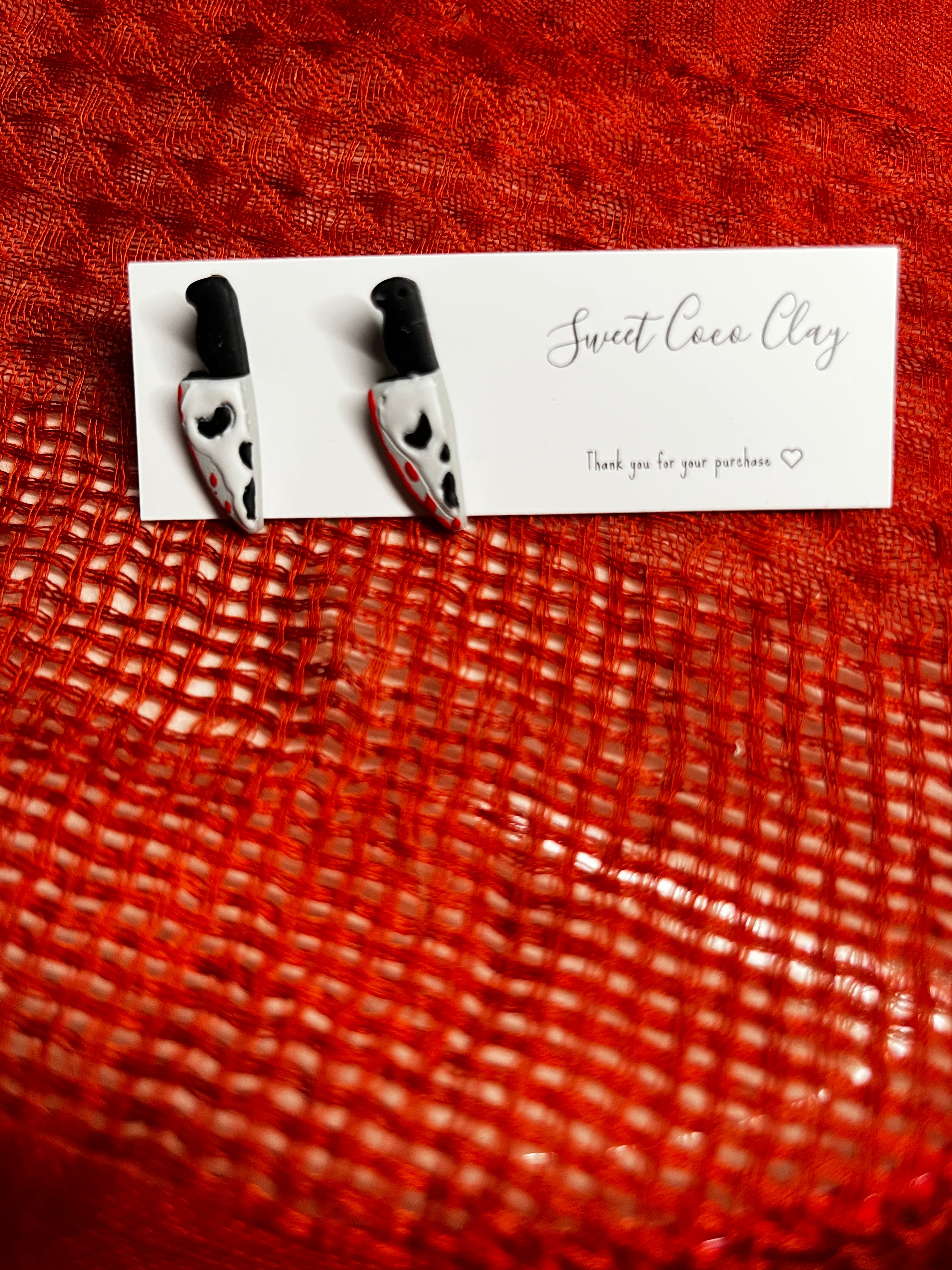 Ghost face Knife Studs