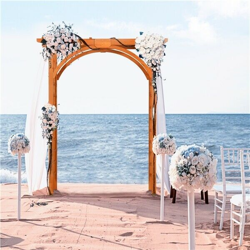 Homgrace 7FT Wooden Garden Arbor - Bridal Party Decoration Arch