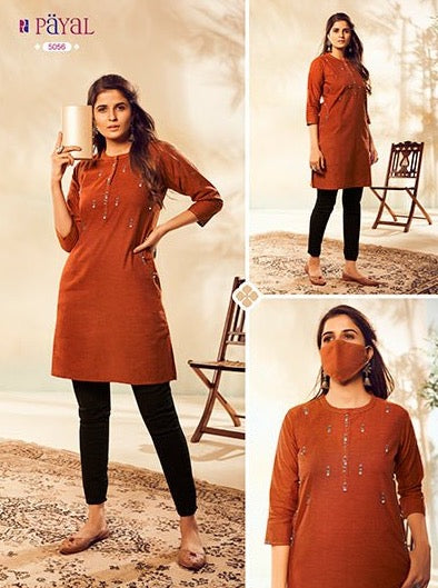 Payal Designer Aline Casual Smart Look Online Ethnic Wear Online Kurta-Kurti - Payal