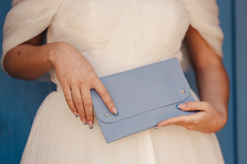 Powder Blue Bridal Wedding Clutch Bag