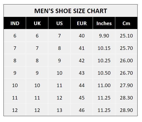 Shoes Size chart
