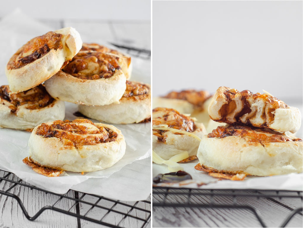 Gluten Free Cheese and Vegemite Scrolls