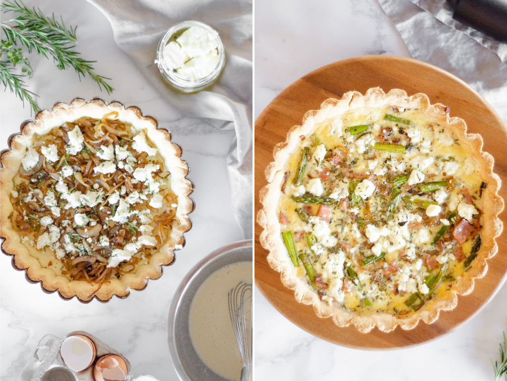 Gluten Free Caramelized Onion and Goats Cheese Tart