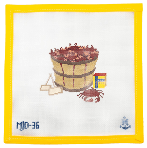 Bushel of Crabs Needlepoint Canvas