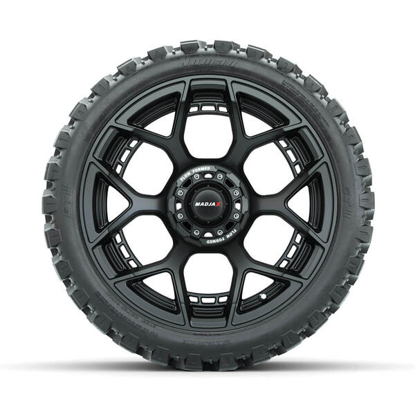 15" MadJax® Flow Form Evolution Matte Black Wheels with GTW® Nomad Off Road Tires 23x10x15 Set of (4)