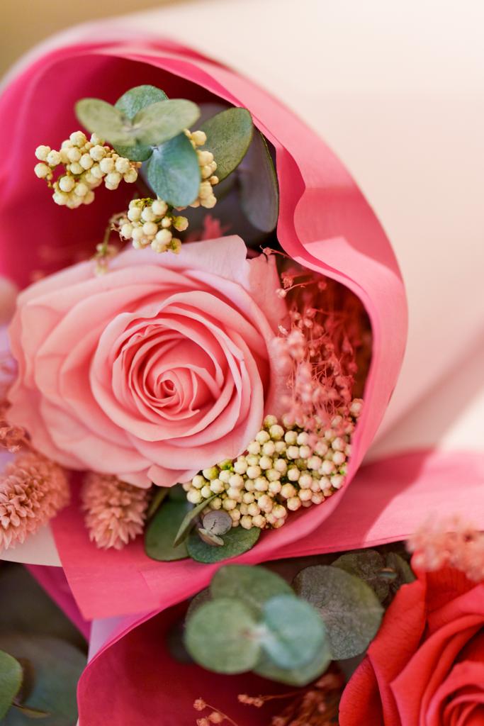 Bouquet rosa stabilizzata