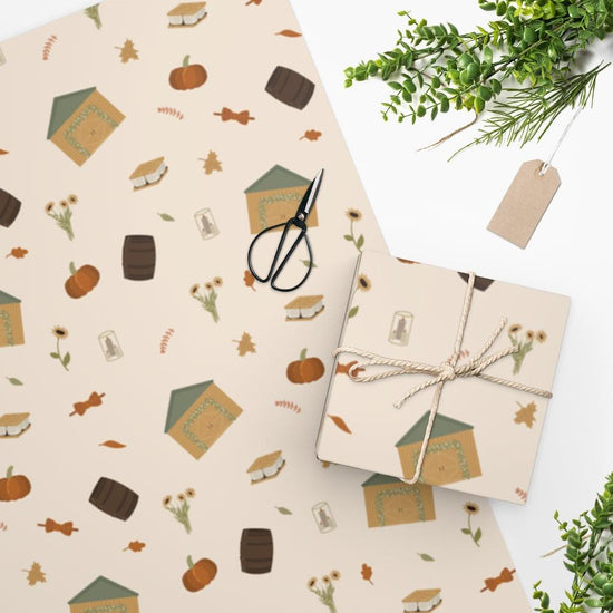 Lindquist Lane Winter Theme Wrapping Paper Sheets