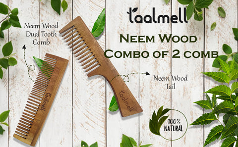 Neem wood combs for hair care