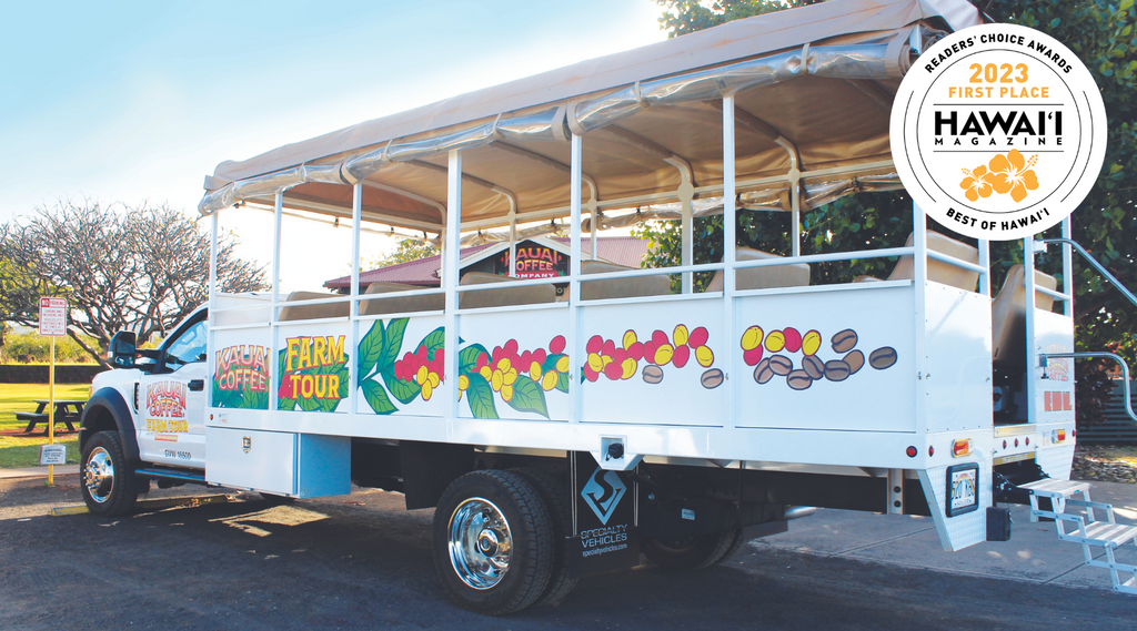 Kauai Coffee farm tour named best farm tour on Kauai by Hawaii magazine reader's choice awards