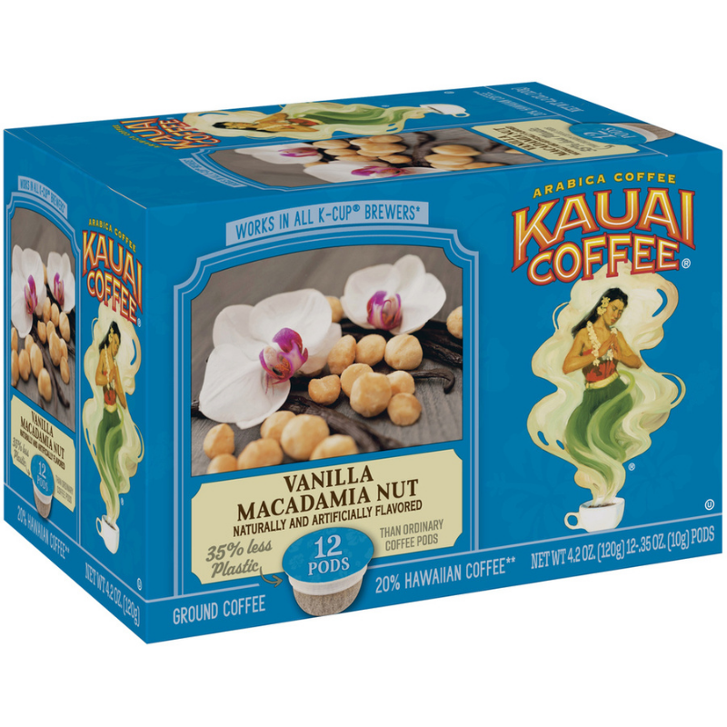 Vanilla Macadamia Nut Flavor Single Serve Pods 100 Premium Arabica