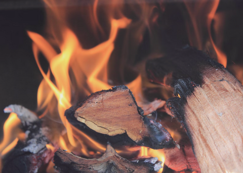 Firewood burning 