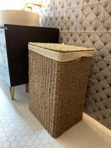 Seagrass Rattan Laundry Basket 