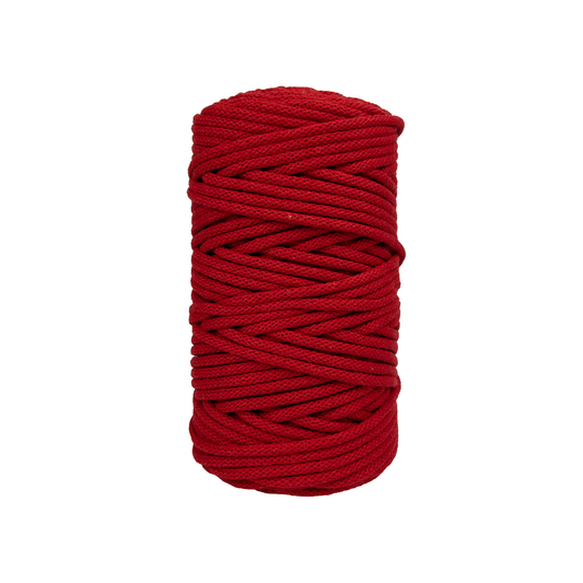 Colour: mocha, braided cotton cord with core, 5 mm, 100 m, macrame yarn,  macrame cord, crochet cord, macramé cord, natural yarn, twinkinkink