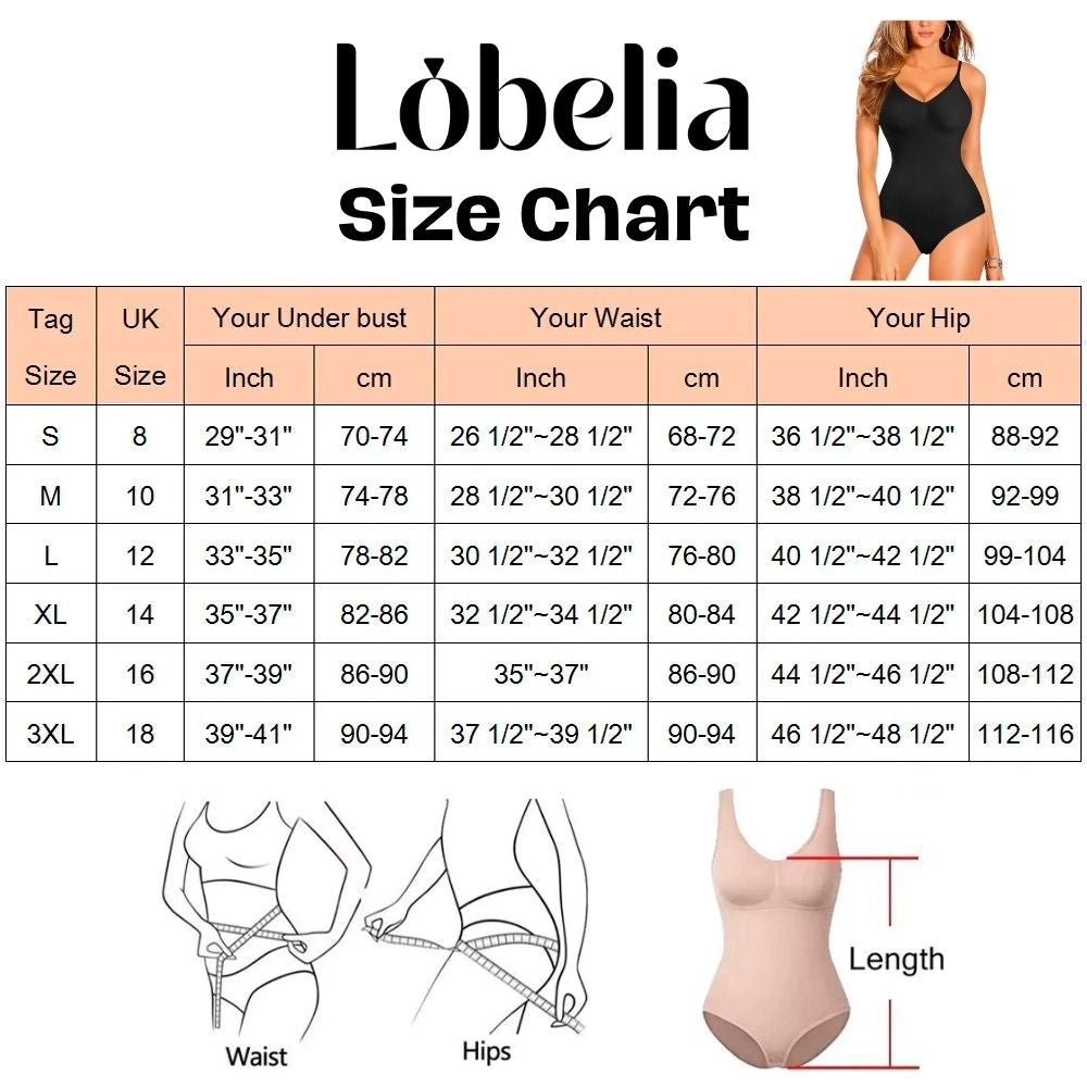Bodysuit Shapewear Size Chart