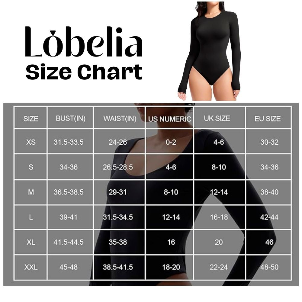 Long Sleeve Bodysuit Shapewear Size Chart