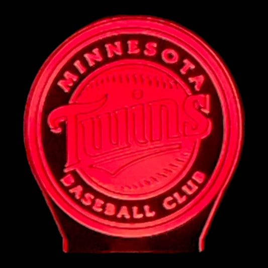 Minnesota Twins 3D LED Night-Light 7 Color Changing Lamp w/ Touch