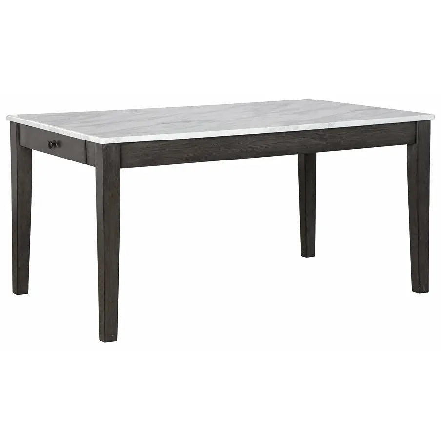 grey and white wood dining table