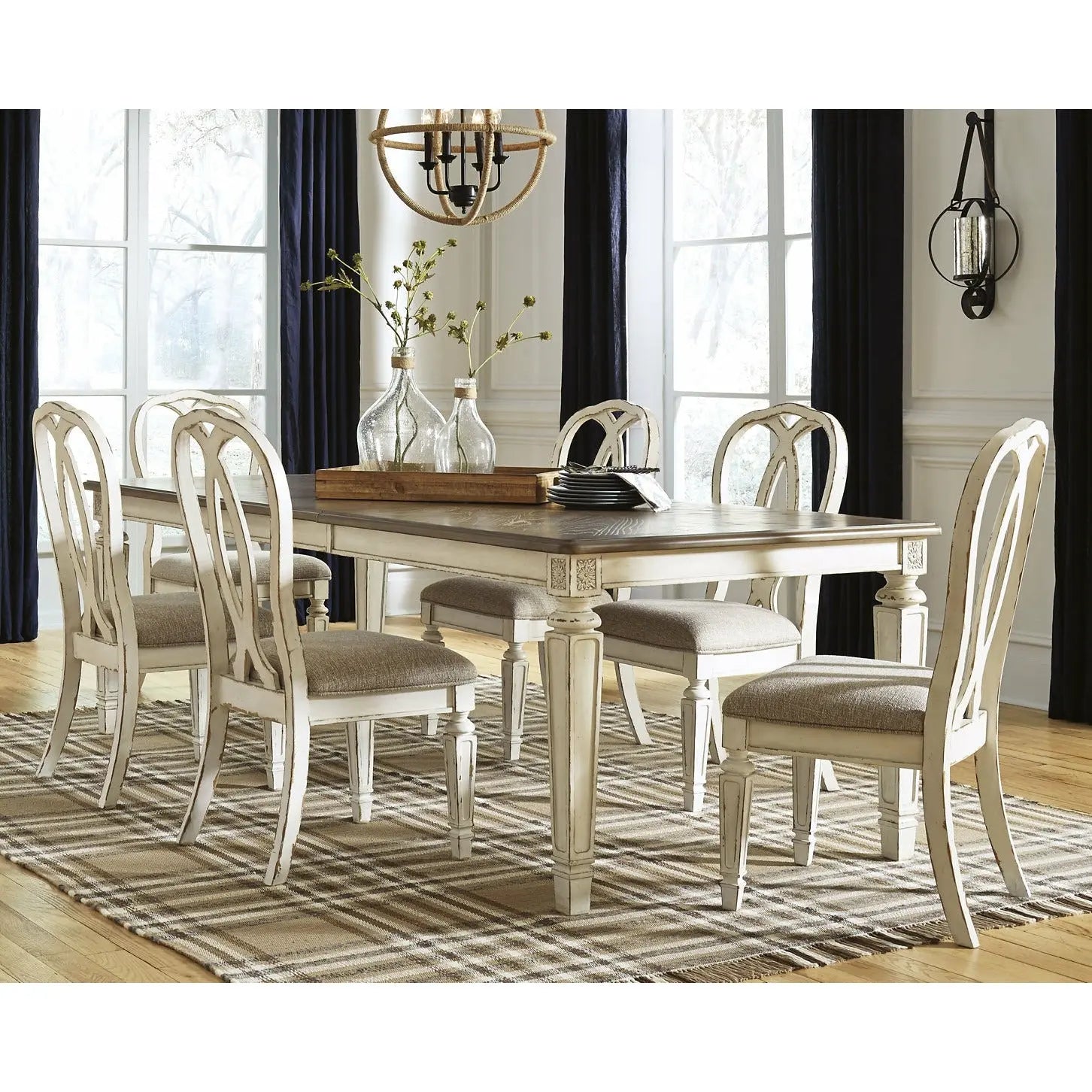 ashley dining table and 6 chairs